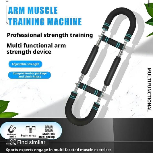 Twister Arm Exerciser Adjustable Spring Workout Bar for Forearm Triceps Chest Strengthener Portable Home Fitness Equipment U60-100Lbs Kit