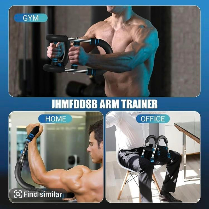 Twister Arm Exerciser Adjustable Spring Workout Bar for Forearm Triceps Chest Strengthener Portable Home Fitness Equipment U60-100Lbs Kit