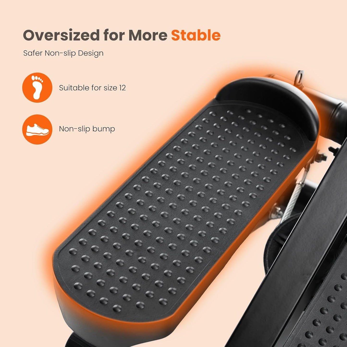 StepStrong Pro Mini Stair Steppers with Resistance Bands for Exercise at Home, Portable Exercise Twist Stepper Machine for Full Body Workout, 300LBS Loading Capacity