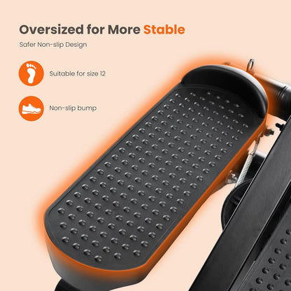 StepStrong Pro Mini Stair Steppers with Resistance Bands for Exercise at Home, Portable Exercise Twist Stepper Machine for Full Body Workout, 300LBS Loading Capacity