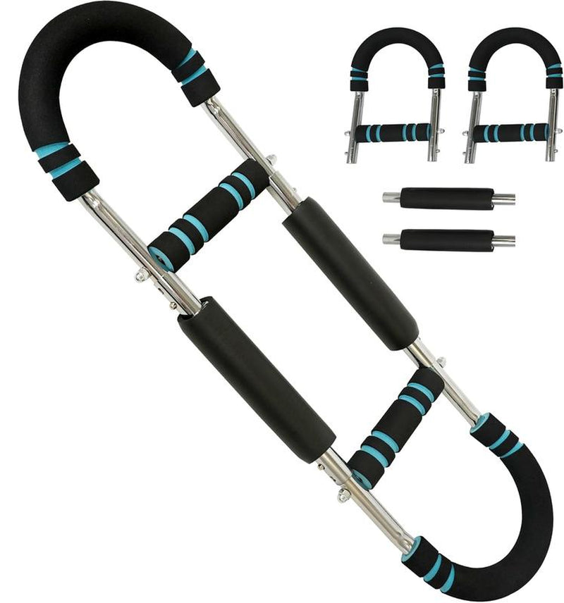 Twister Arm Exerciser Adjustable Spring Workout Bar for Forearm Triceps Chest Strengthener Portable Home Fitness Equipment U60-100Lbs Kit