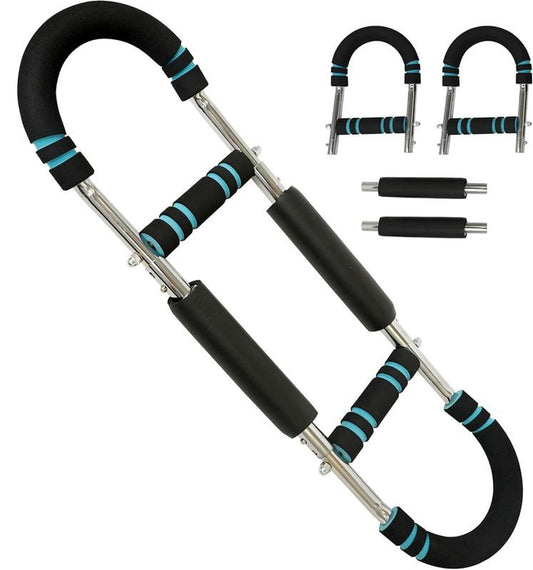 Twister Arm Exerciser Adjustable Spring Workout Bar for Forearm Triceps Chest Strengthener Portable Home Fitness Equipment U60-100Lbs Kit