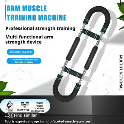 Twister Arm Exerciser Adjustable Spring Workout Bar for Forearm Triceps Chest Strengthener Portable Home Fitness Equipment U60-100Lbs Kit